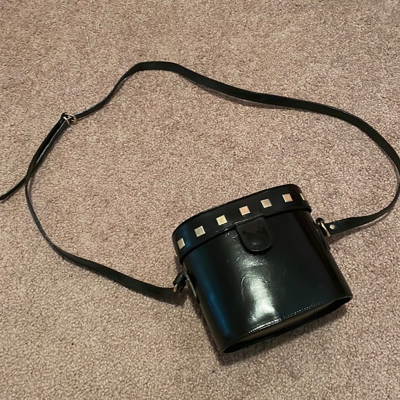 Saks Fifth Avenue Handbags - Black leather bucket bag